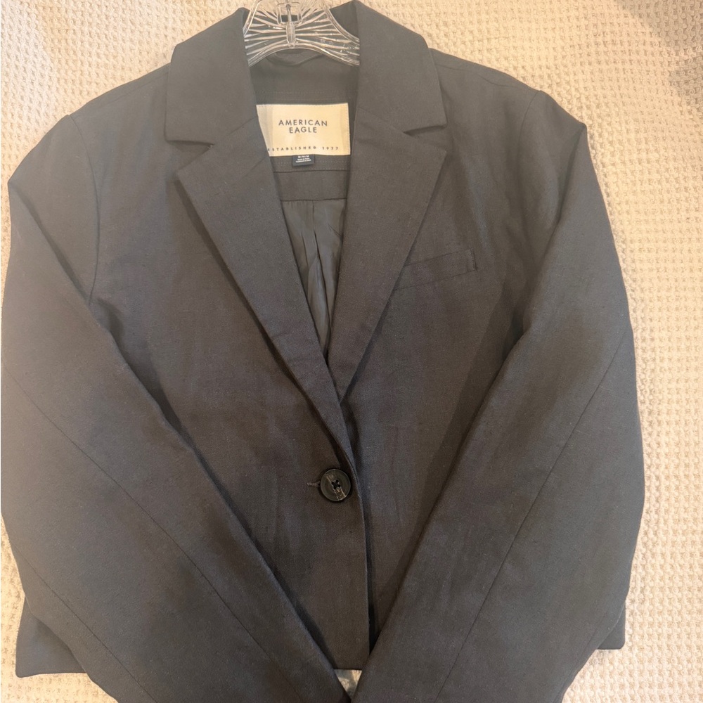 American Eagle Outfitters Black Blazer Classic Tailored Jacket